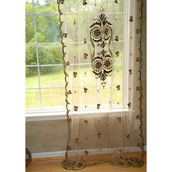Sheer Curtains Panel Window In Olive Green