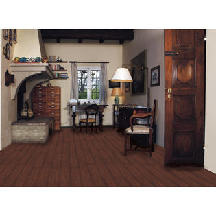 Emser Tile Heritage 4" x 24" Porcelain Plank Tile in Walnut Home