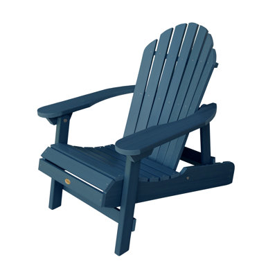 Highwood® Folding & Reclining Adult Adirondack Chair - Finish: Black