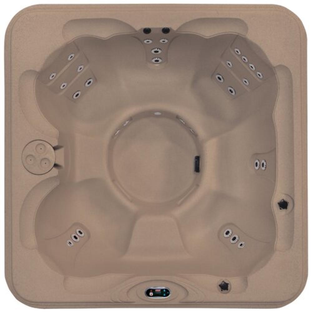6 Person 30-Jet Plug-N-Play Bench Spa with LED Waterfall - Finish: Cinnabar
