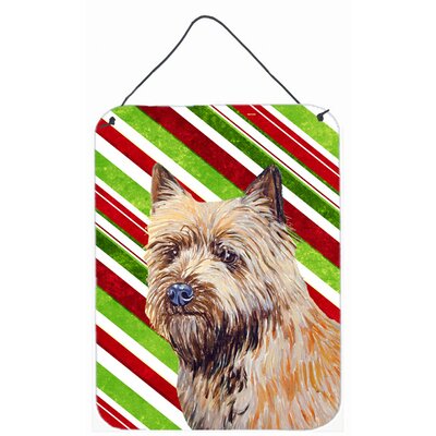 Cairn Terrier Candy Cane Holiday Christmas by Lyn Cook Graphic Art Plaque