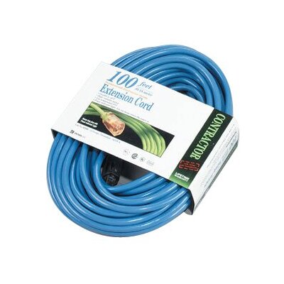 -Vinyl Extension Cords 100'Fluorescent Blue Lowtemp. 12/3 Sjtw-A 300V:172-02569 -100'fluorescent blue lowtemp. 12/3 sjtw-a 300v