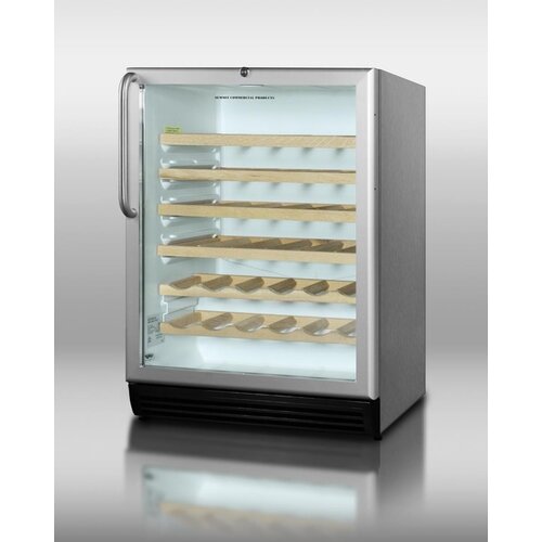 26 Bottle Single Zone Built-In Wine Refrigerator - Hinge Location: Right  Thermostat: White Wine