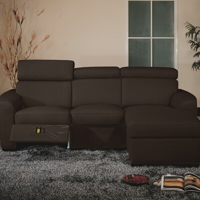 Mica Sectional - Color: Brown, Recline Type: Manual, Orientation: Right Hand Facing