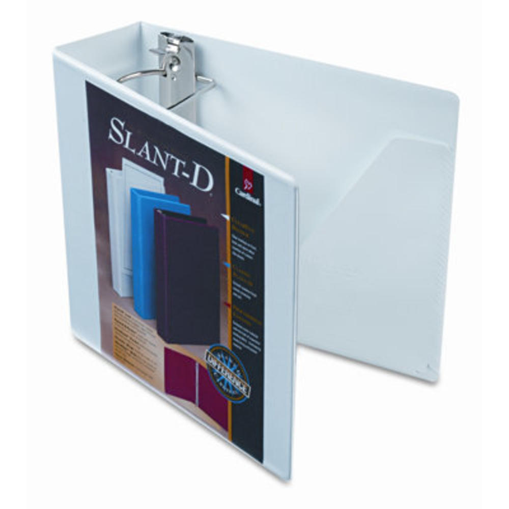 Clearvue Premium Slant-D Vinyl Presentation Binder, 3in Capacity - Color: White