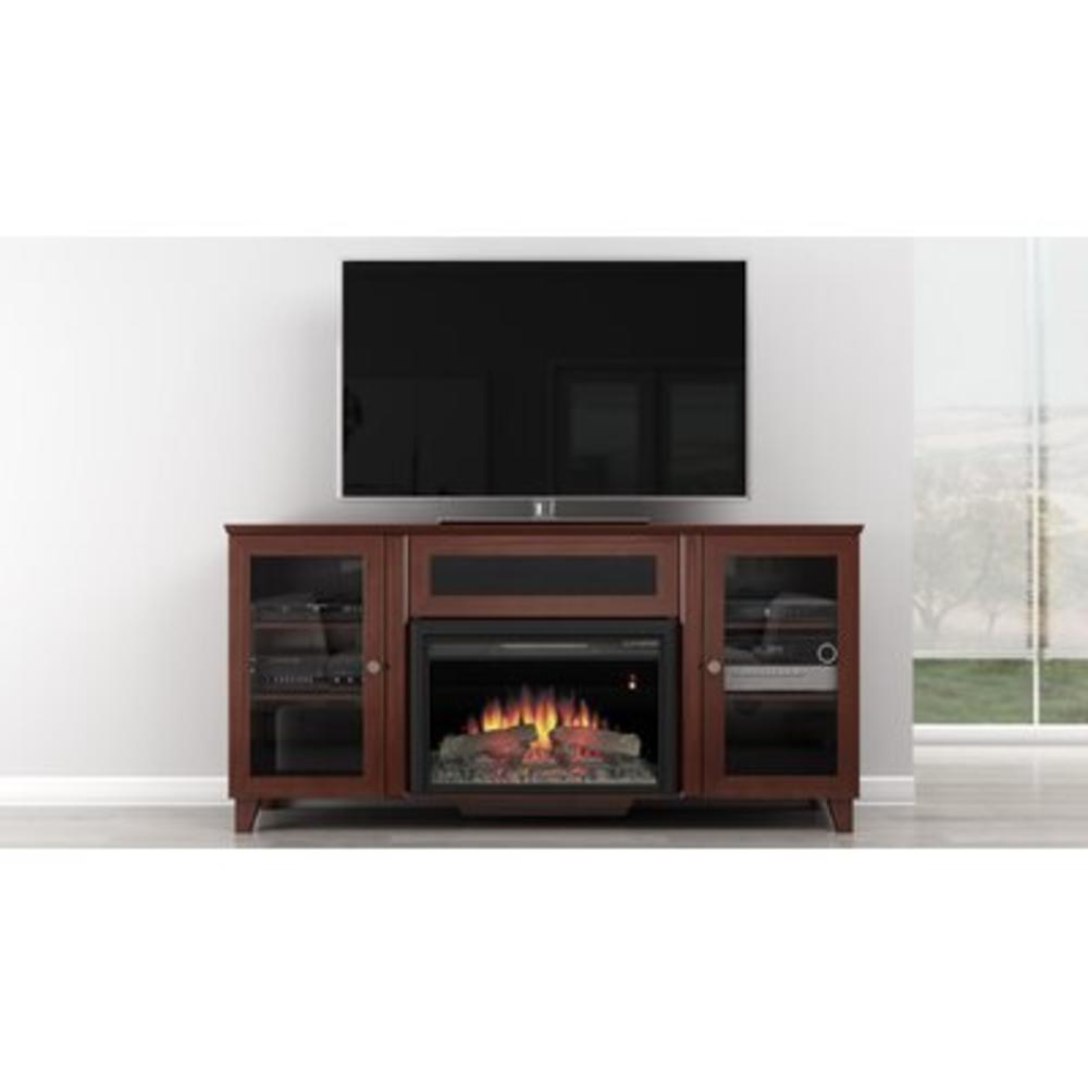 Shaker Style TV Stand with Electric Fireplace