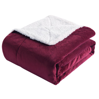 Sherpa Mink Throw - Color: Red