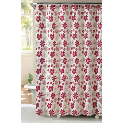 Ammie Shower Curtain Set - Color: Red
