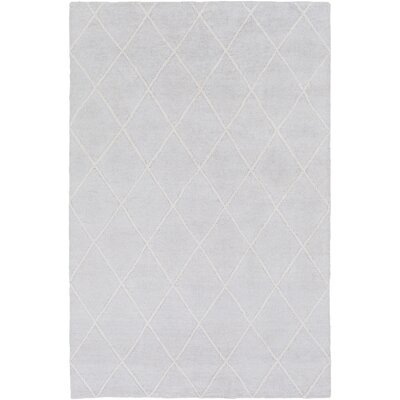 Jaque Hand-Knotted Light Gray/Ivory Area Rug - Rug size: 6' x 9'