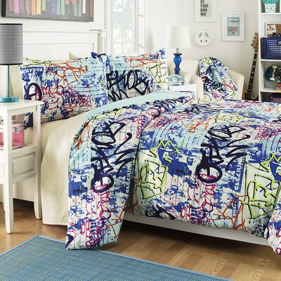 Graffiti 3 Piece Comforter Set - Size: Full