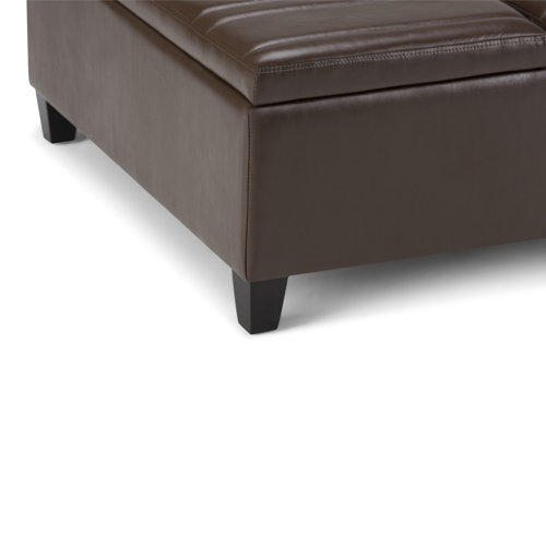 Simpli Home Ellis Coffee Table Storage Ottoman - Upholstery Simpli Home Ellis Coffee Table Storage Ottoman - Upholstery: Chocolate Brown 4 - Simpli Home Ellis Coffee Table Storage Ottoman - Upholstery