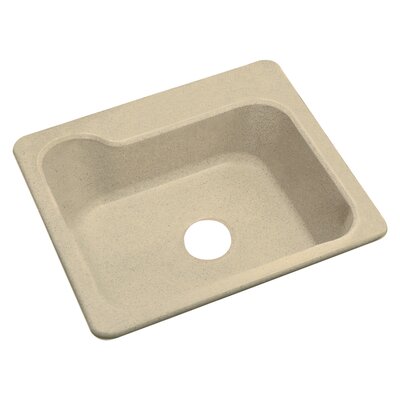 Maxeen Single Bowl Kitchen Sink Drill Locators - Finish: Almond Granite