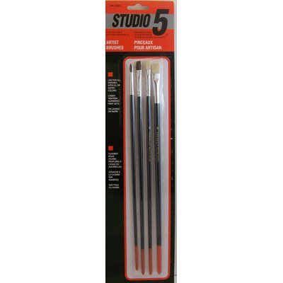 Studio 5 Artist and Hobby Brushes (Set of 4)