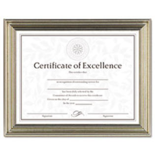DAXN1818N2T - Antique Colored Document Frame w/Certificate, Metal, 8-1/2 x 11, Silve DAXN1818N2T - Antique Colored Document Frame w/Certificate, Metal, 8-1/2 x 11, Silve