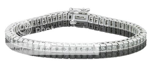 CaratsDirect2U 18K White Gold Princess Bangle Diamond Tennis Bracelet 5.92 Ct F, VVS1-2 at Sears.com