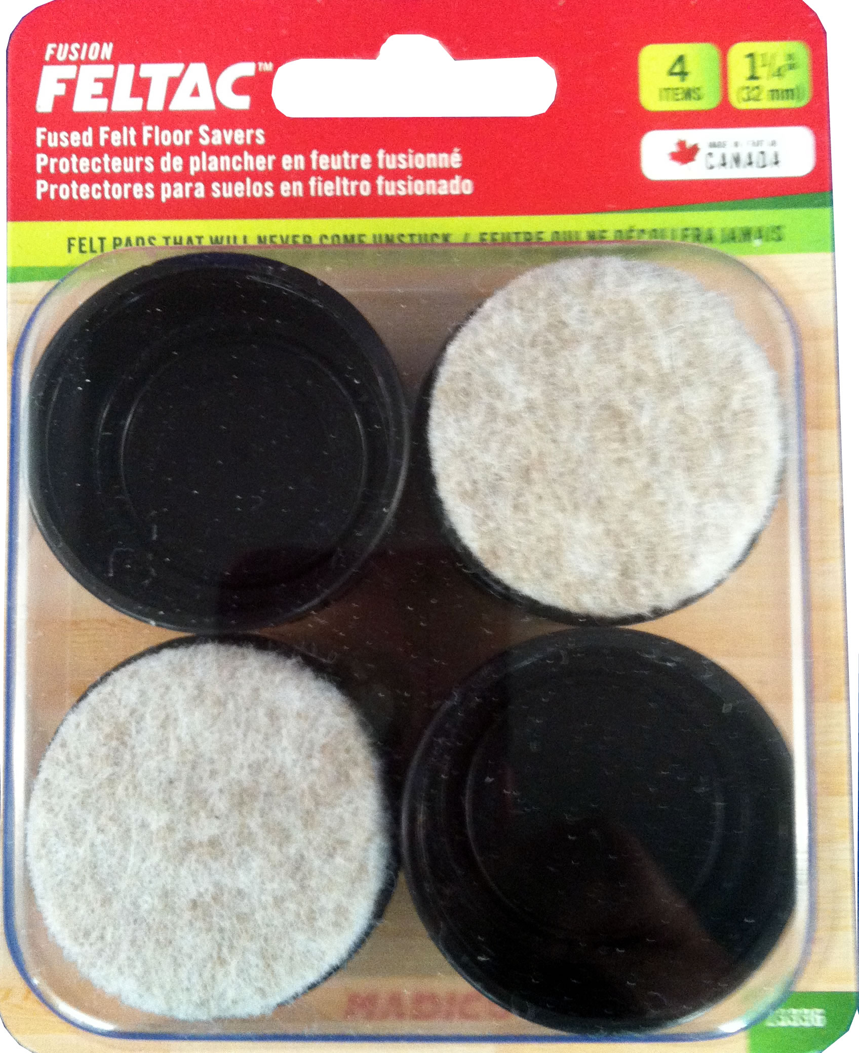Madico 1-1/4" Black Fused Felt Plastic Leg Tips Floor Savers at Sears.com