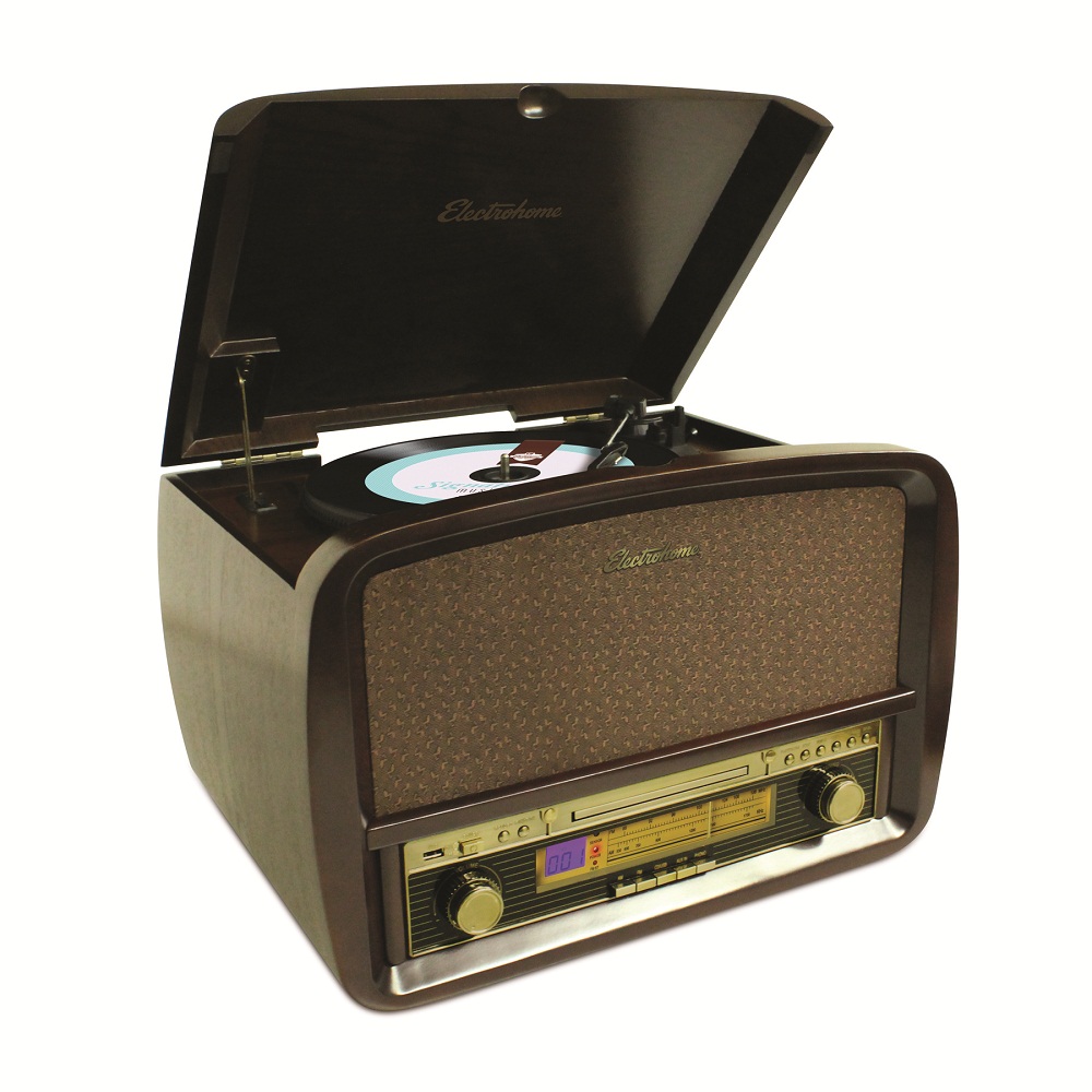 Electrohome Signature Retro Hi-Fi Stereo System with Record Player, CD, MP3, AM/FM, Vinyl-to-MP3 - EANOS700 at Sears.com