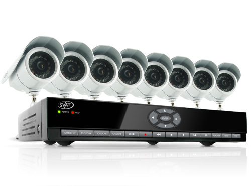 SVAT Electronics SVAT CV301-8CH-008 8 Channel H.264 500GB HDD DVR Security System with 8 Hi-Res Night Vision CCD Surveillance Cameras at Sears.com