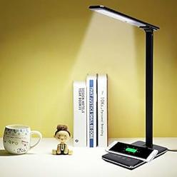 Foneso LED Desk Lamp with Qi-enabled Wireless Charger, Dimmable Eye-caring Table Table Lamp Touch Control Table Lamp Touch Control Foneso LED Desk Lamp with Qi-enabled Wireless Charger, Dimmable Eye-caring Table