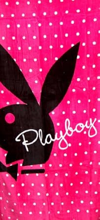 Playboy Bunny Black Logo Pink White Polka Dots - Fiber Reactive Pool/Beach/Bath Towel at Sears.com