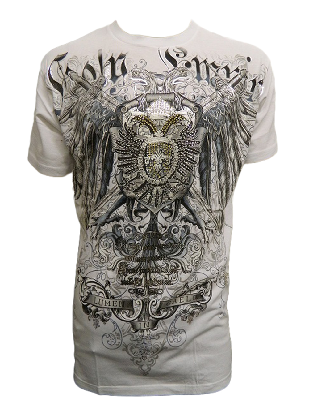 Konflic Konflic Men's Double Headed Revolution Bird Graphic Designer MMA T Shirt Konflic Konflic Men's Double Headed Revolution Bird Graphic Designer MMA T Shirt