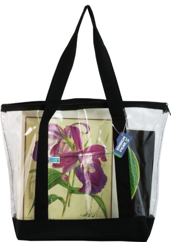 Shop123go-Tote Bag Large Clear Zipper Tote with Color Trim and Bottom ... Shop123go-Tote Bag Large Clear Zipper Tote with Color Trim and Bottom ...