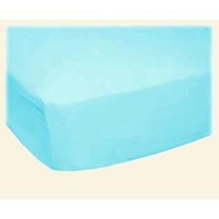 SheetWorld Fitted Portable / Mini Crib Sheet - Solid Aqua Jersey Knit - Made In USA SheetWorld Fitted Portable / Mini Crib Sheet - Solid Aqua Jersey Knit - Made In USA