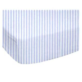SheetWorld Round Crib Sheet - Blue Pinstripe Jersey Knit - Made In USA SheetWorld Round Crib Sheet - Blue Pinstripe Jersey Knit - Made In USA
