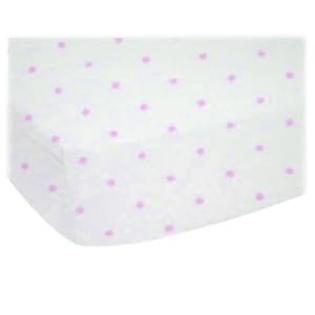 SheetWorld Round Crib Sheet - Pink Pindot Jersey Knit - Made In USA SheetWorld Round Crib Sheet - Pink Pindot Jersey Knit - Made In USA
