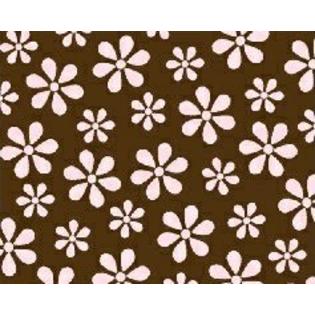 SheetWorld Fitted Crib / Toddler Sheet - Pink Floral Brown Woven - Made In USA SheetWorld Fitted Crib / Toddler Sheet - Pink Floral Brown Woven - Made In USA