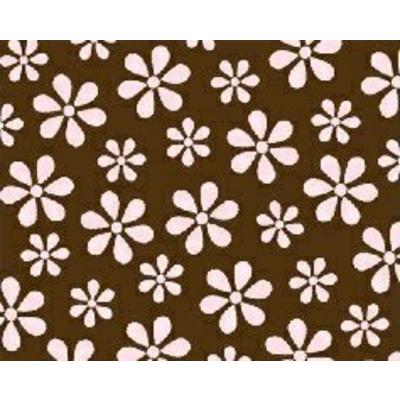 SheetWorld Fitted Portable / Mini Crib Sheet - Pink Floral Brown Woven - Made In USA SheetWorld Fitted Portable / Mini Crib Sheet - Pink Floral Brown Woven - Made In USA