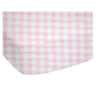 SheetWorld Round Crib Sheet - Pink Gingham Jersey Knit - Made In USA SheetWorld Round Crib Sheet - Pink Gingham Jersey Knit - Made In USA