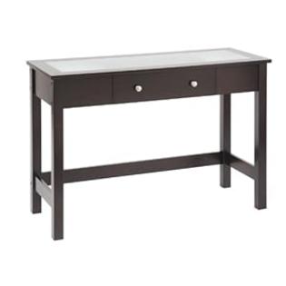 Voit Console Table with Glass Insert Top and Drawer Voit Console Table with Glass Insert Top and Drawer
