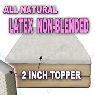Organictextiles All Natural Latex Non Blended EXTRA FIRM Mattress Topper 2 inch thick Organictextiles All Natural Latex Non Blended EXTRA FIRM Mattress Topper 2 inch thick