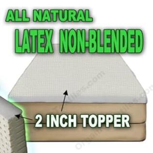 Organictextiles All Natural Latex Non Blended Mattress Topper with Preferred Medium Firmness 2 inch thick Organictextiles All Natural Latex Non Blended Mattress Topper with Preferred Medium Firmness 2 inch thick