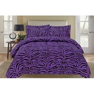KingLinen Zebra Purple and Black Down Alternative Comforter Set Twin KingLinen Zebra Purple and Black Down Alternative Comforter Set Twin