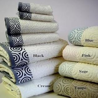 Luxury Egyptian Cotton 100% Egyptian Cotton Double Jacquard Bath Towel Set 6 Pieces - Black Luxury Egyptian Cotton 100% Egyptian Cotton Double Jacquard Bath Towel Set 6 Pieces - Black