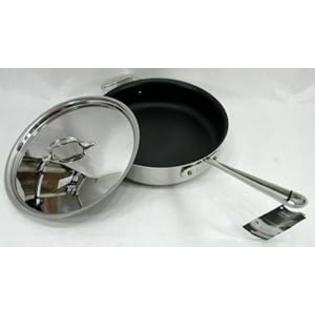 All-Clad Stainless Steel Saute Pan with Nonstick Interior and Lid 4404 NS R2 , 4 qt. All-Clad Stainless Steel Saute Pan with Nonstick Interior and Lid 4404 NS R2 , 4 qt.