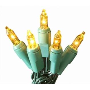 Sienna Set of 10 Battery Operated Gold Mini Christmas Lights - Green Wire Sienna Set of 10 Battery Operated Gold Mini Christmas Lights - Green Wire