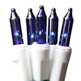 Sienna Set of 10 Battery Operated Blue Mini Christmas Lights - White Wire Sienna Set of 10 Battery Operated Blue Mini Christmas Lights - White Wire