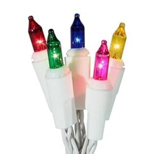 Sienna Set of 10 Battery Operated Multi-Color Mini Christmas Lights - White Wire Sienna Set of 10 Battery Operated Multi-Color Mini Christmas Lights - White Wire