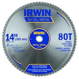 Irwin Tools Irwin Industrial Tools 4935559 14-Inch 80-Tooth Metal Cutting Circular Saw Blade for Ferrous Steel Irwin Tools Irwin Industrial Tools 4935559 14-Inch 80-Tooth Metal Cutting Circular Saw Blade for Ferrous Steel
