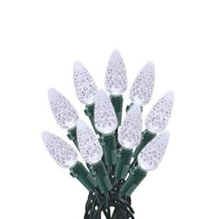 Noma/Inliten-Import 47871-88 Christmas Lights Set, Cool White Faceted LED, 70-Ct. Noma/Inliten-Import 47871-88 Christmas Lights Set, Cool White Faceted LED, 70-Ct.