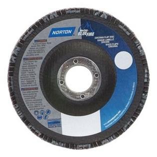 Norton Abrasives - St. Gobain Flap Disc, 4 In X, 36 Grit, 5/8, TY29 Norton Abrasives - St. Gobain Flap Disc, 4 In X, 36 Grit, 5/8, TY29
