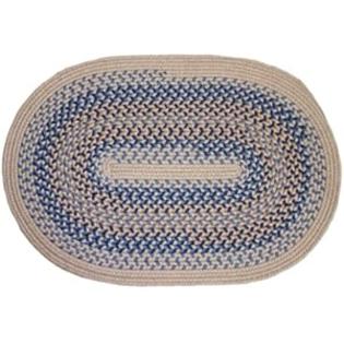 Rhody Rug Martha Round Braided Rug, 8-Feet, Periwinkle Rhody Rug Martha Round Braided Rug, 8-Feet, Periwinkle