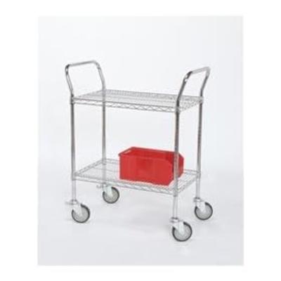 Tarrison UC24362C Chrome 2-Shelf Unit Utility Cart, 36 Tarrison UC24362C Chrome 2-Shelf Unit Utility Cart, 36