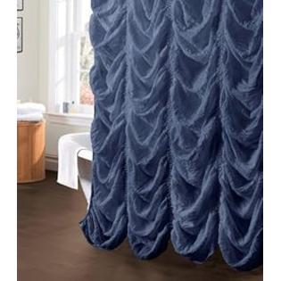 Lush Decor Madelynn Shower Curtain, 72 by 72-Inch, Jean Lush Decor Madelynn Shower Curtain, 72 by 72-Inch, Jean