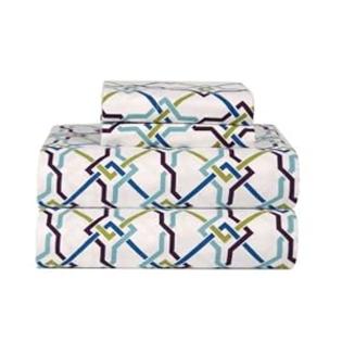 Celeste Home Ultra Soft Flannel Sheet Set with Pillowcase, Twin, Lattice Celeste Home Ultra Soft Flannel Sheet Set with Pillowcase, Twin, Lattice