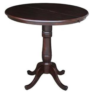 International%20Concepts International Concepts 36-Inch Round Top Pedestal Table with 12-Inch Leaf, 36-Inch Counter Height, Rich Mocha International%20Concepts International Concepts 36-Inch Round Top Pedestal Table with 12-Inch Leaf, 36-Inch Counter Height, Rich Mocha
