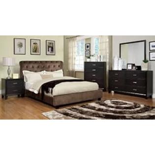 Furniture of America Wilshire Tufted Velvet Platform Bed, Full, Dark Brown Furniture of America Wilshire Tufted Velvet Platform Bed, Full, Dark Brown